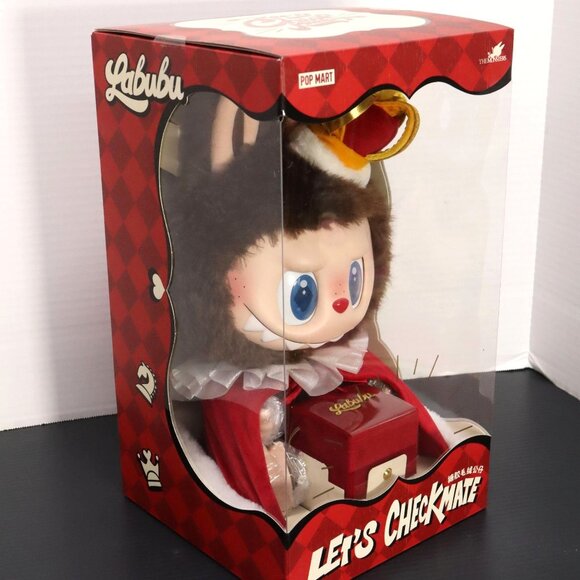 Labubu KING & Queen Plush Doll Set Let's Checkmate Pop Mart Authentic In Hand - Picture 4 of 14